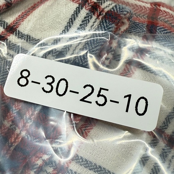 J. Crew Shirt Women's Size 0 Perfect Flannel Plaid Cotton Christmas Preppy Biho - Picture 10 of 10